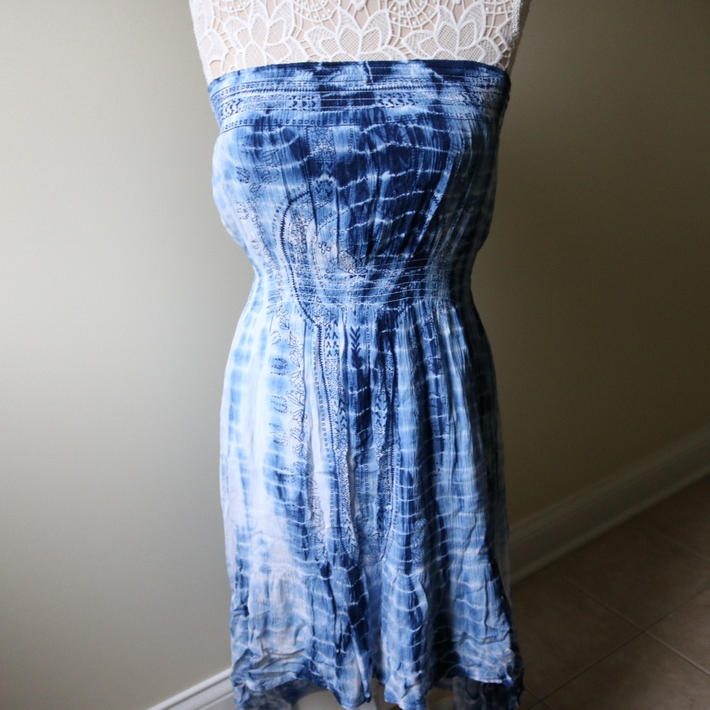 Blue Bohemian Flowy Dress